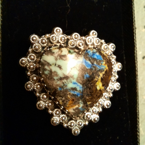 925 Sterling Silver Genuine Russian Azurite Ring - Picture 4 of 11